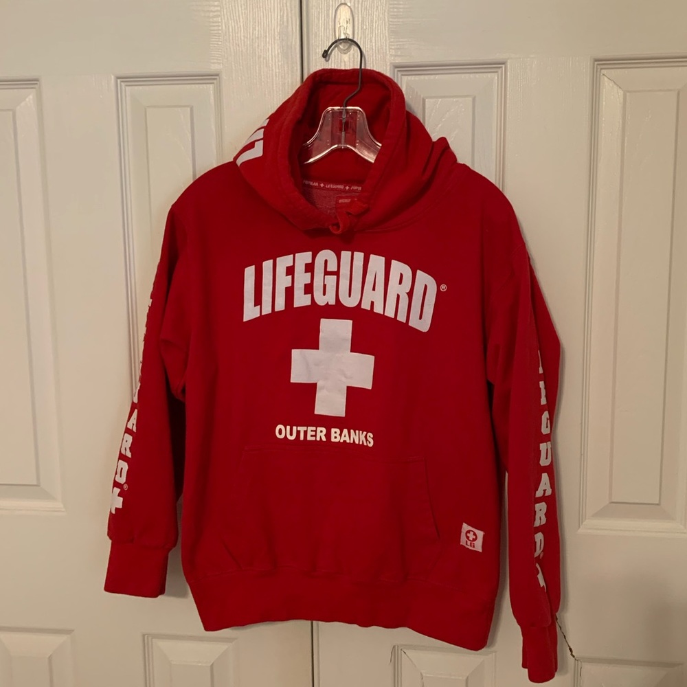 LIFEGUARD long sleeve red hoodie OBX